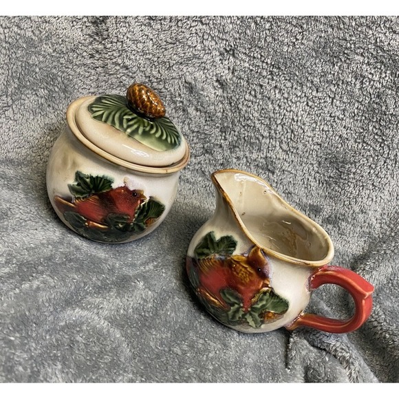 Tii Collection Sugar Bowl And Creamer Cardinal Holly Christmas Collection - Picture 8 of 9